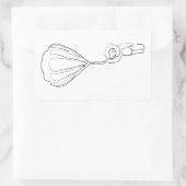 Heißluftballonfarbe Rechteckiger Aufkleber (Tasche)