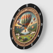 Heißluftballonfest Ornamente Große Wanduhr (Winkel)