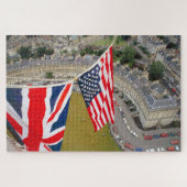 Heißluftballonflug über Bad. Puzzle (Horizontal)