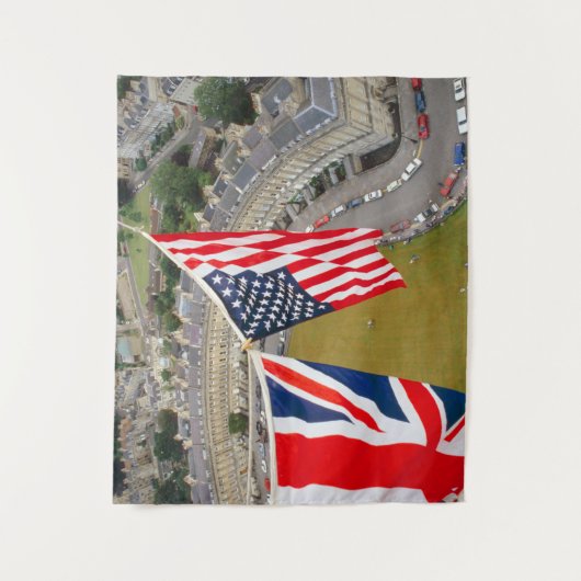 Heißluftballonflug über Bad. Wandteppich (Vorderseite)