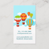 Heißluftballonhintergrund Visitenkarte (Rückseite)