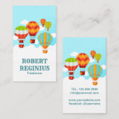 Heißluftballonhintergrund Visitenkarte (Vorne/Hinten)