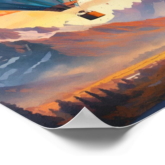 Heißluftballonkunst Poster (Ecke)