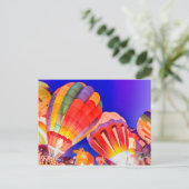 Heißluftballonleuchte nachts postkarte (Stehend Vorderseite)