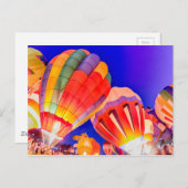 Heißluftballonleuchte nachts postkarte (Vorne/Hinten)