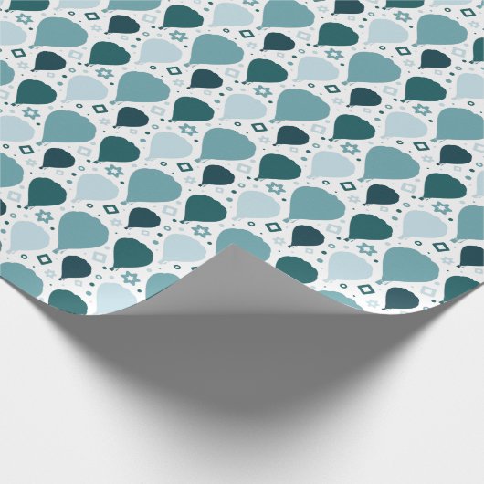 Heißluftballonmuster Geschenkpapier (Ecke)