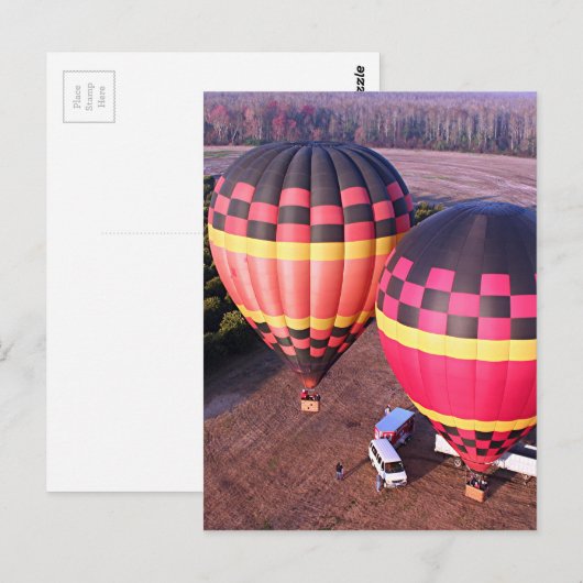 Heißluftballons 6 postkarte (Vorne/Hinten)