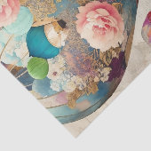 Heißluftballons Abstrakte Collage Decoupage Seidenpapier (Ausschnitt)