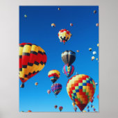 Heißluftballons Albuquerque NM Blue Sky Poster (Vorne)