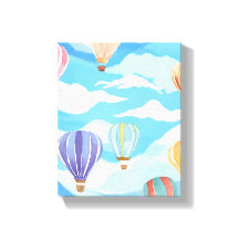 Heißluftballons Aquarellmalerei Kunst