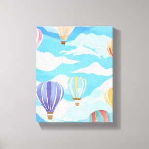 Heißluftballons Aquarellmalerei Kunst Leinwanddruck
