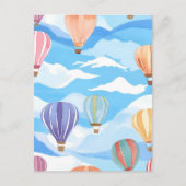 Heißluftballons Aquarellmalerei Postkarte (Vorderseite)