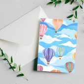 Heißluftballons Aquarellmalerei Postkarte