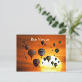 Heißluftballons auf der Flugpostkarte Postkarte (Stehend Vorderseite)