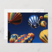 Heißluftballons aus der unteren Postkarte (Vorne/Hinten)