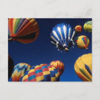 Heißluftballons aus der unteren Postkarte