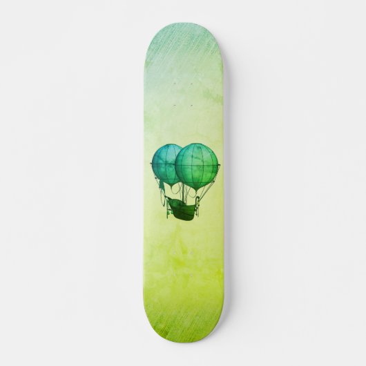 Heißluftballons aus Steampunk mit Schiff Green Skateboard (Vorne)