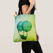 Heißluftballons aus Steampunk mit Schiff Green Tasche (Von Nahem)