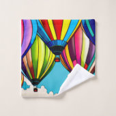 Heißluftballons Badhandtuch Set (Waschlappen)