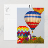 Heißluftballons, Ballonfeuer, Olathe, Kansas 2 Postkarte (Vorne/Hinten)
