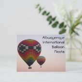 Heißluftballons bei Morgengrauen Postkarte (Stehend Vorderseite)