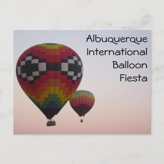 Heißluftballons bei Morgengrauen Postkarte (Vorderseite)