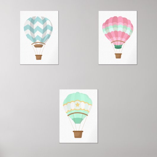 Heißluftballons Bilderwand Sets (Vorderseite)