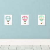 Heißluftballons Bilderwand Sets (Holzboden)