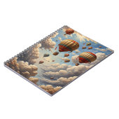 Heißluftballons Blaue Himmelswolken Sonnenuntergan Notizblock (Linke Seite)