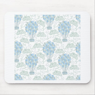 Heißluftballons blaue Kinderzimmer-Home-Dekor-Wand Mousepad