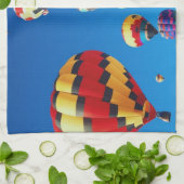 Heißluftballons Blue Sky Geschirrtuch (Gefaltet)