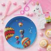 Heißluftballons Blue Sky Pappteller (Party)