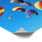 Heißluftballons Blue Sky Poster (Ecke)