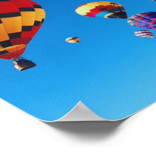 Heißluftballons Blue Sky Poster (Ecke)
