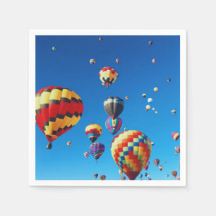 Heißluftballons Blue Sky Serviette