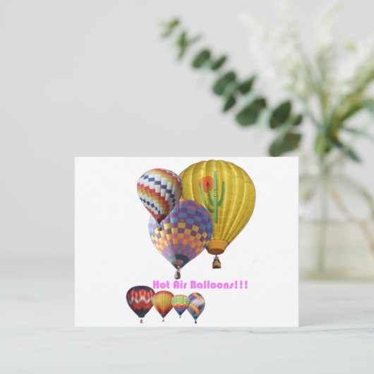 Heißluftballons!!!! Collage Postkarte (Stehend Vorderseite)