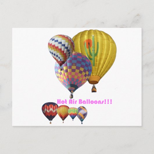 Heißluftballons!!!! Collage Postkarte (Vorderseite)