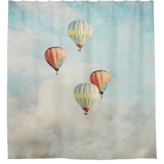 Heißluftballons Duschvorhang (Vorderseite)