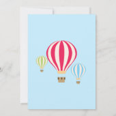 Heißluftballons Einladung zum Geburtstag (Rückseite)