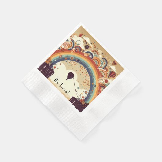 Heißluftballons farbenfroh serviette (Ecke)