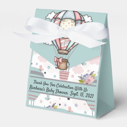 Heißluftballons Favor Box Geschenkschachtel (Vorderseite)