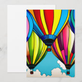 Heißluftballons Feiertagskarte (Vorne/Hinten)