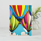 Heißluftballons Feiertagskarte (Stehend Vorderseite)