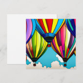 Heißluftballons Feiertagskarte (Vorne/Hinten)