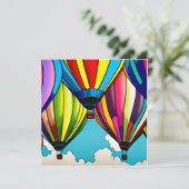 Heißluftballons Feiertagskarte (Stehend Vorderseite)