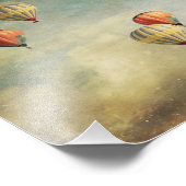 Heißluftballons Fotodruck (Ecke)