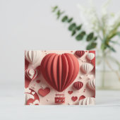 Heißluftballons für Valentinstag Feiertagskarte (Stehend Vorderseite)