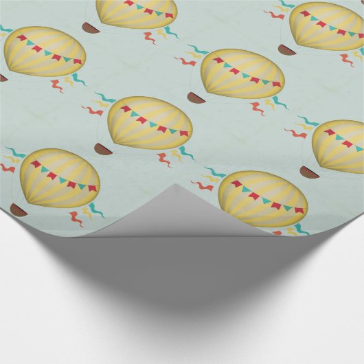 Heißluftballons Geschenkpapier (Ecke)