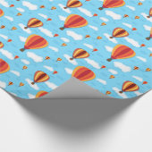 Heißluftballons Geschenkpapier (Ecke)