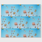 Heißluftballons Geschenkpapier (Flach)